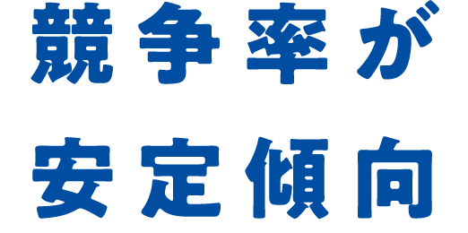 競争率が安定傾向